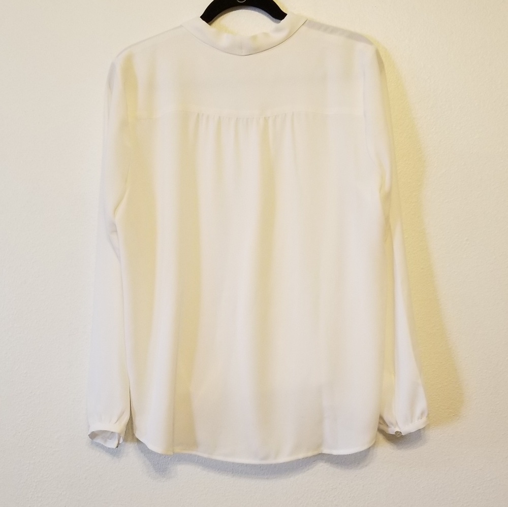 J.Jill cream draped-front wrap top - Picture 6 of 8